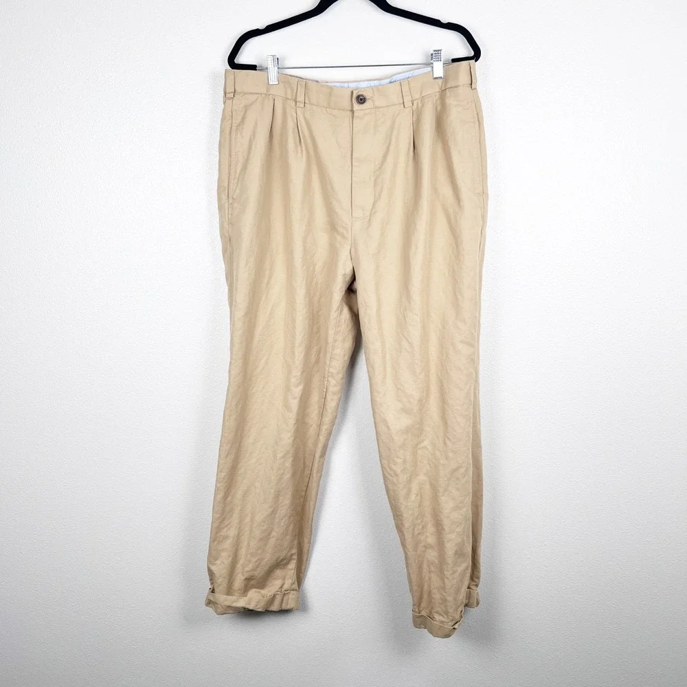 Brooks Brothers Men's Elliot Dress Pants Tan Sz 38x30